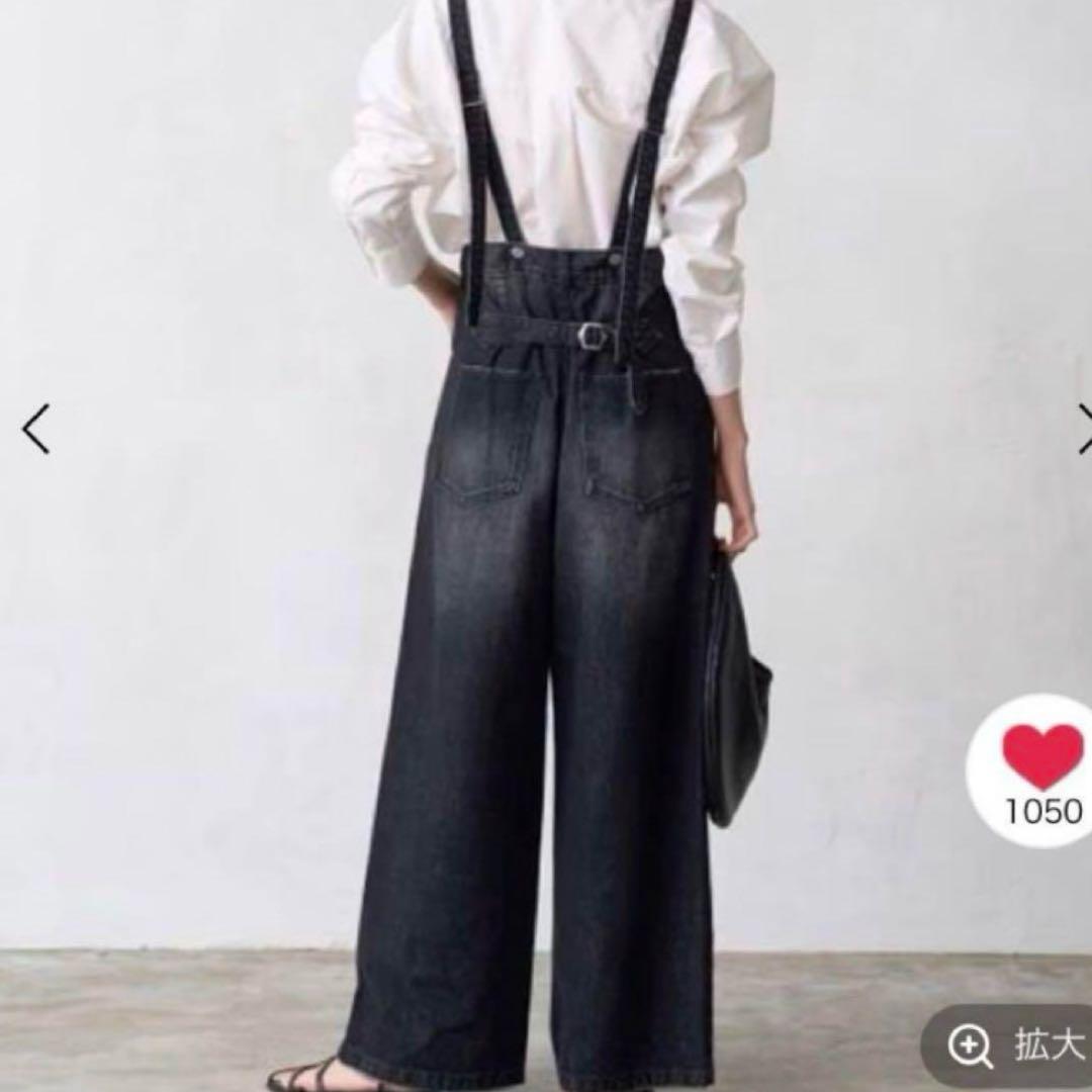 バンヤードストーム サスペンダー付きワイドパンツ　デニム