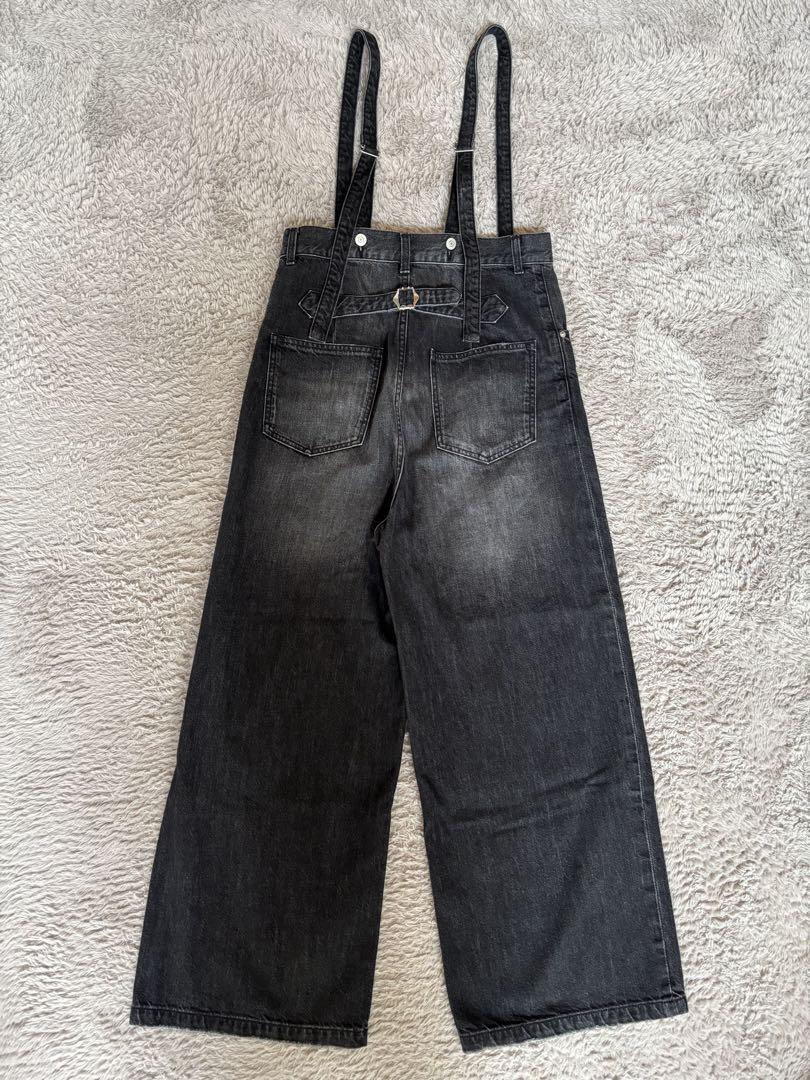 バンヤードストーム サスペンダー付きワイドパンツ　デニム