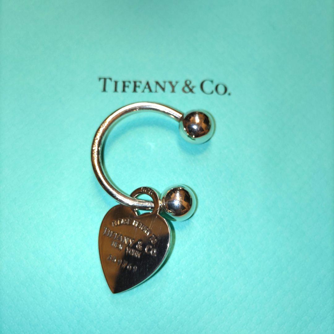 美品TIFFANY&CO.ティファニーリターントゥティファニーハート　キーリング