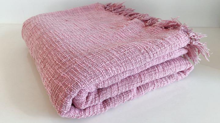 特価好評 レアFabindia ファブインディア サーモンピンクマルチカバー150×250 vnf90-m80212466922 限定SALEHOT