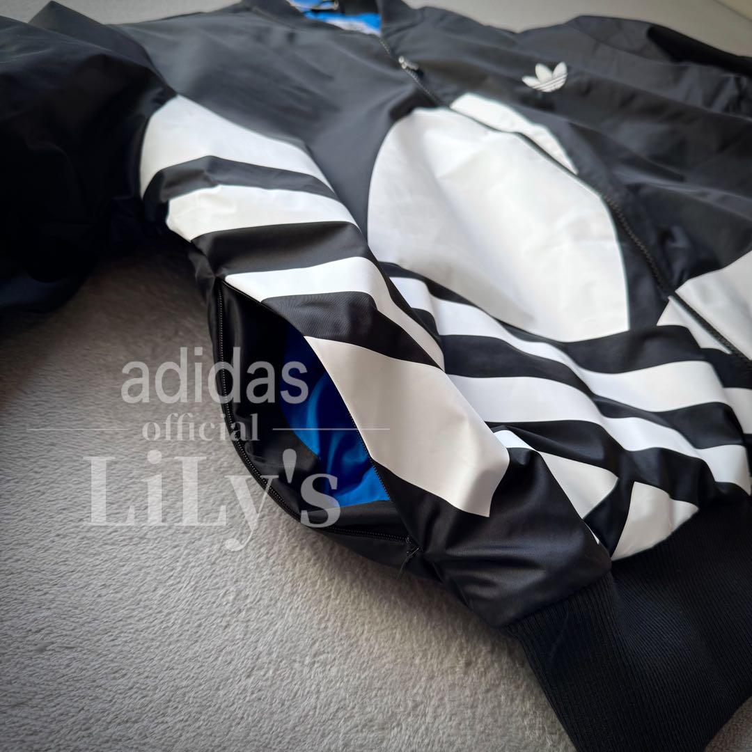 13新品adidas　MA-1ジャケット　ＸＬサイズ　黒白　アディダス　パデッド