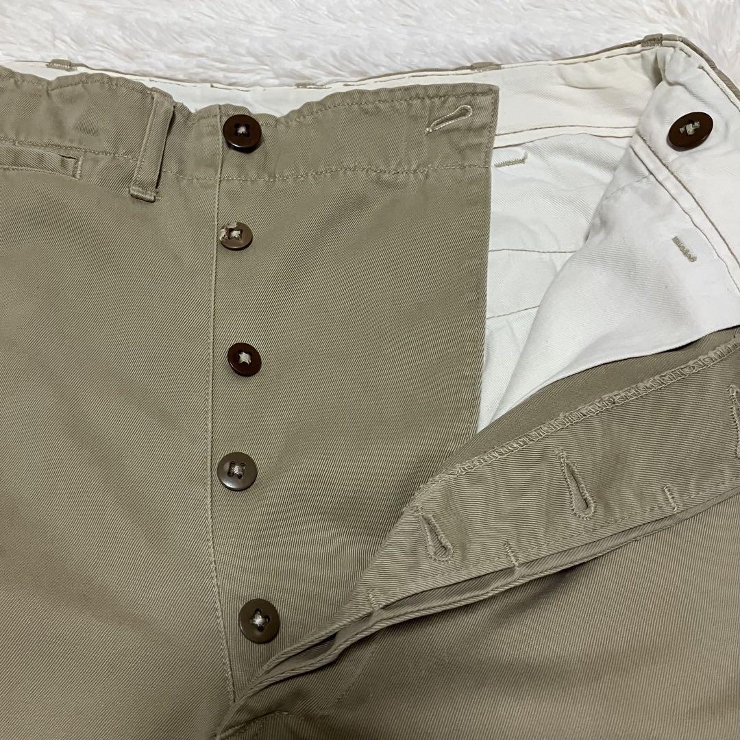40s ヴィンテージ アメリカ軍 M43 チノパンツ ガスフラップ 43カーキ