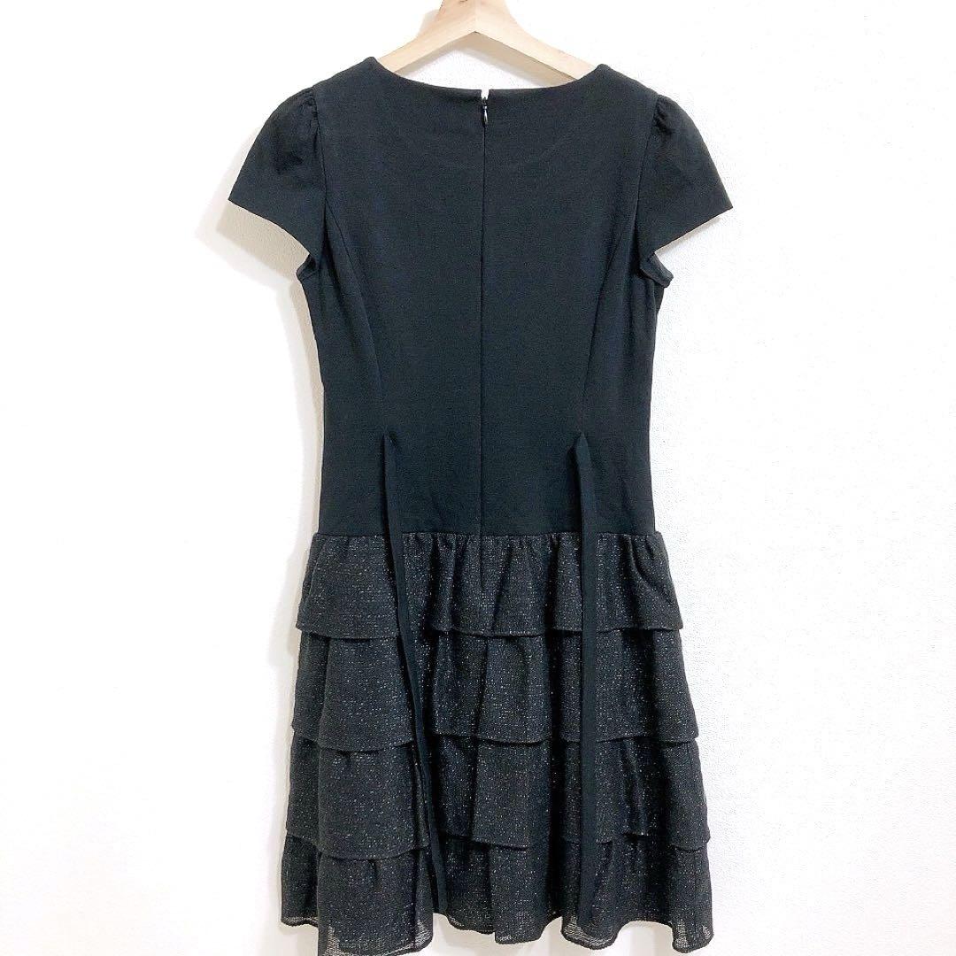 M's GRACY ワンピース　ティアード　ブラック　38