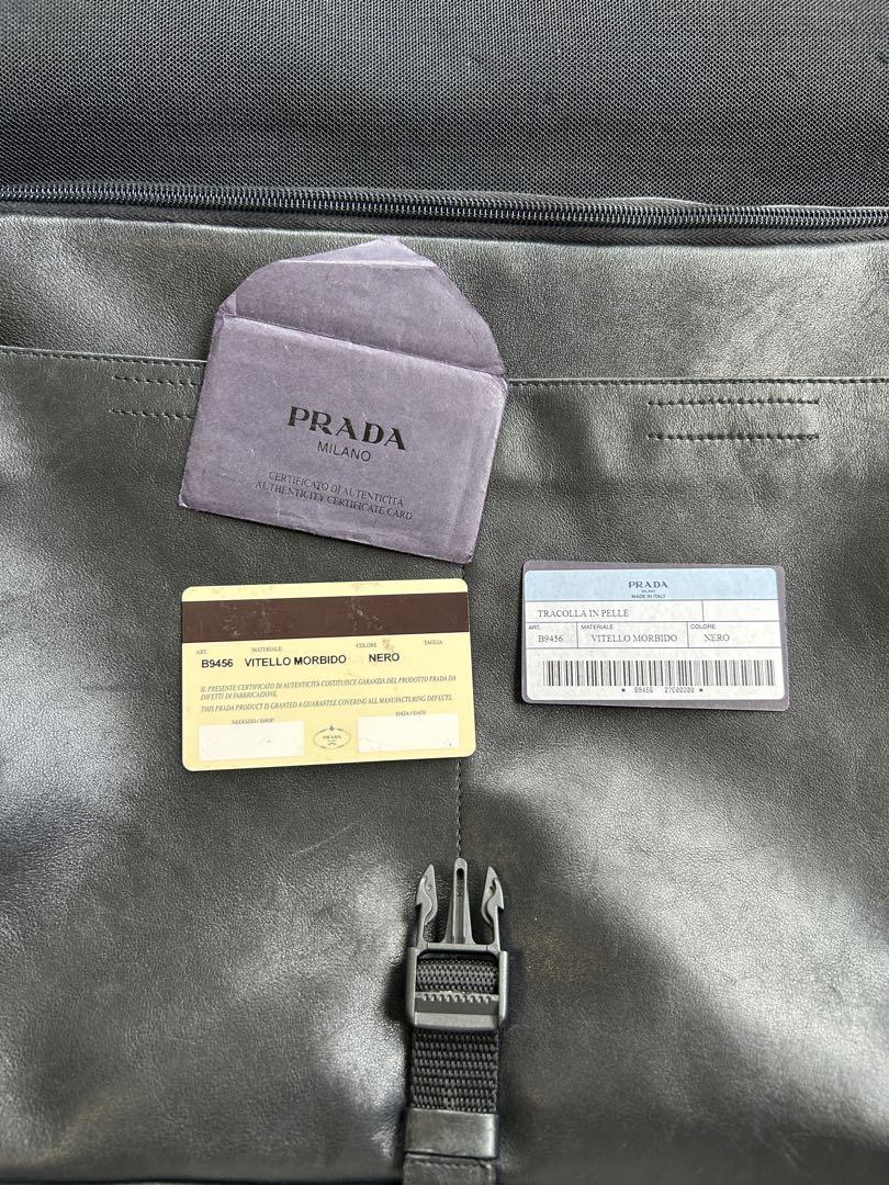 バッグ 1999 prada leather shoulder bag black
