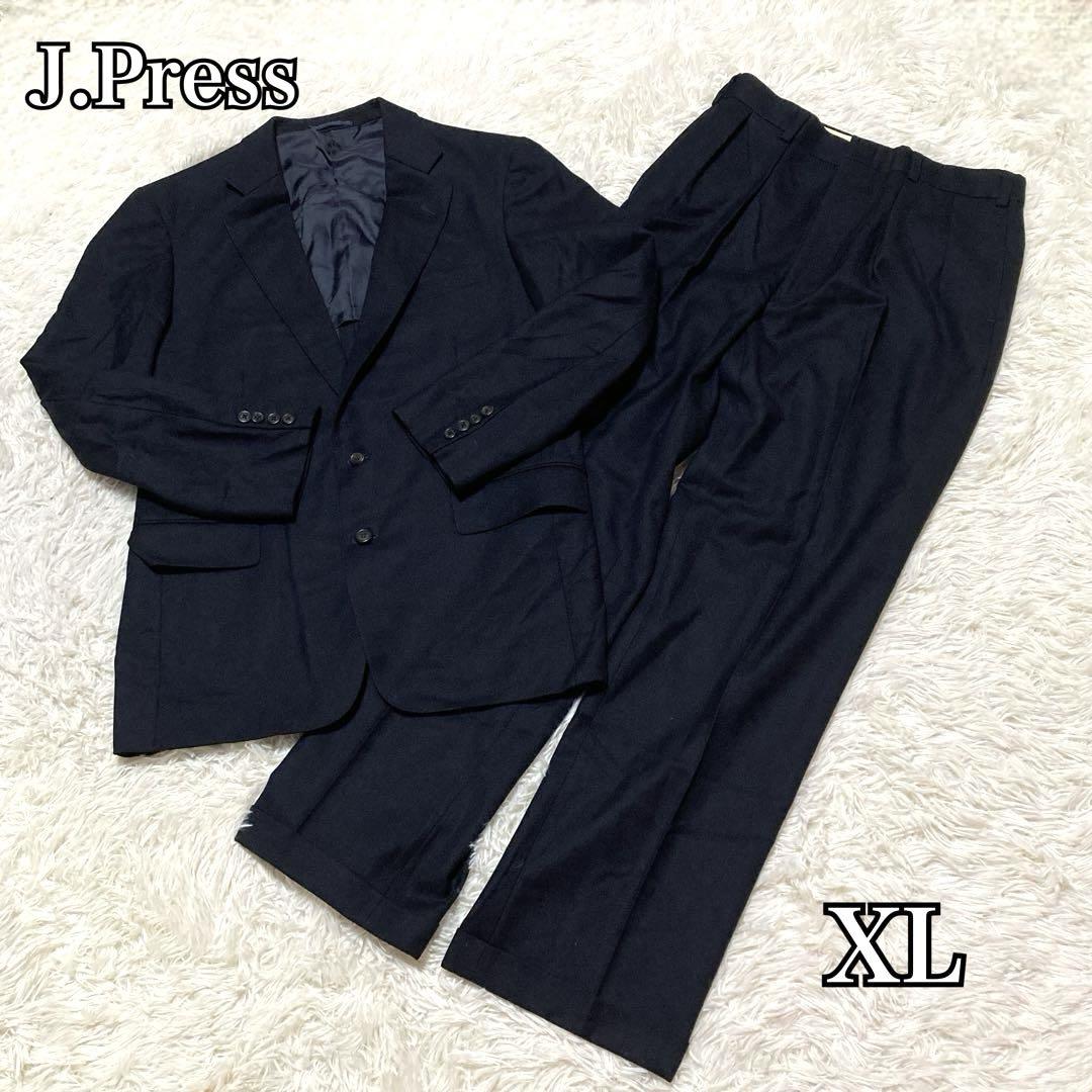 【美品】ジェイプレス ビジネススーツセット アップブラック 無地XL