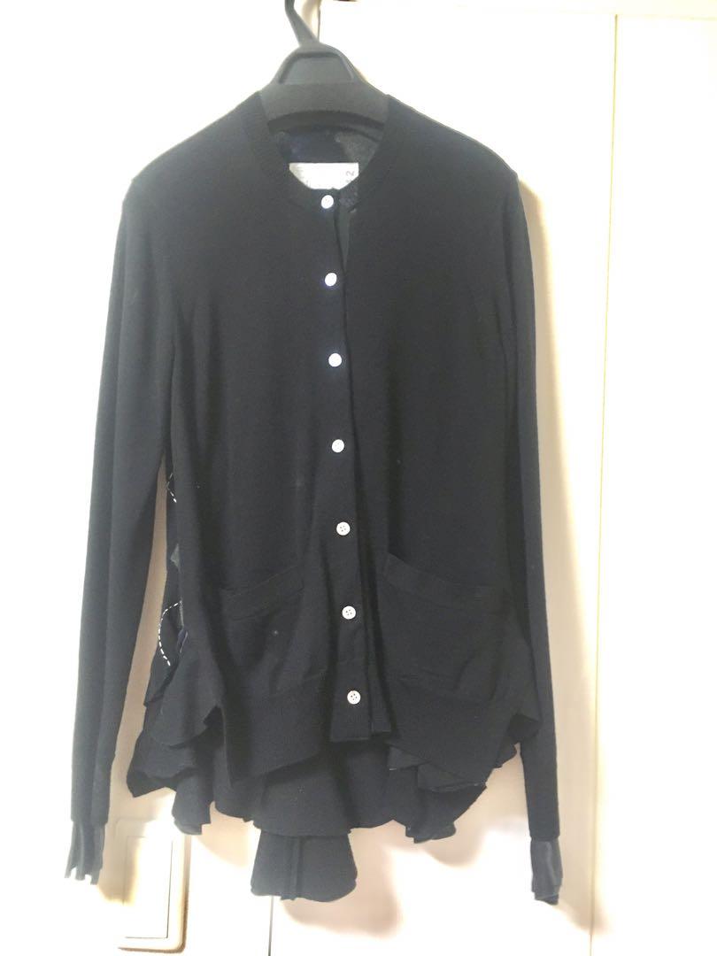【未使用美品】sacai サカイ 裾フレアニット アーガイル柄