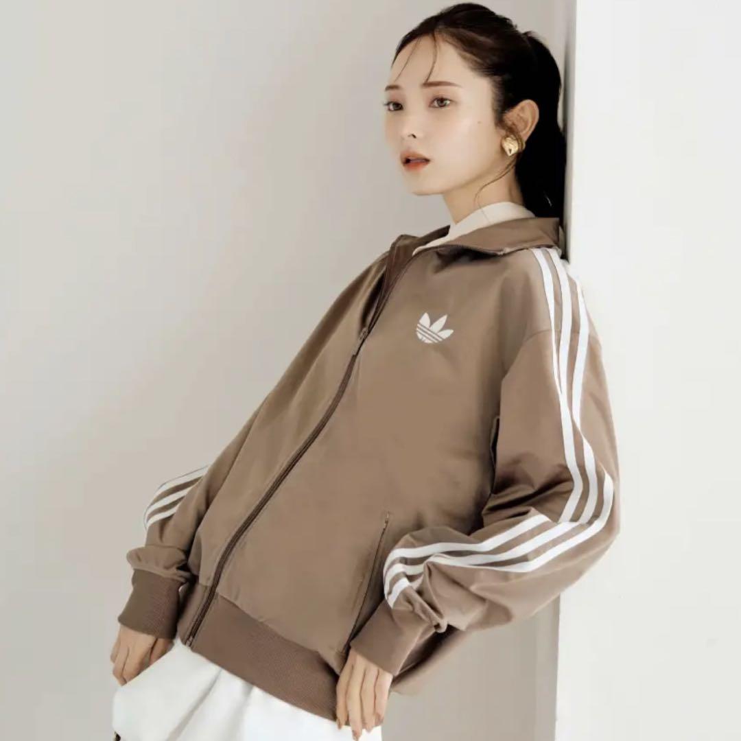 新品M⭐️adidas スナイデル トラックジャケット モカブラウン×ホワイト
