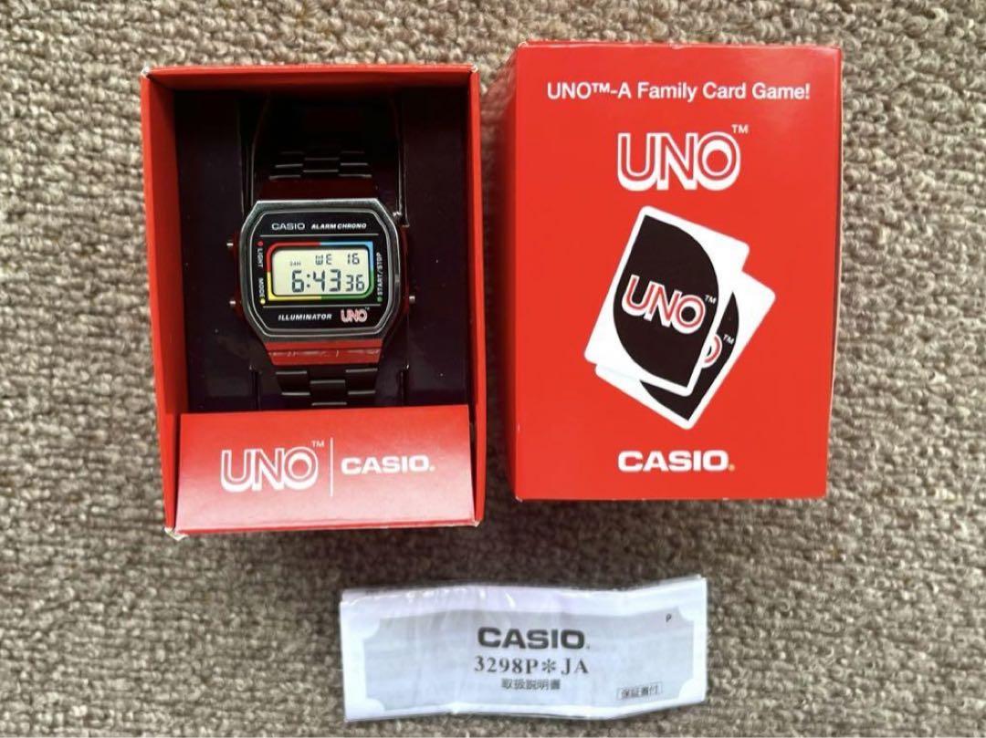 【新品・未使用】CASIO × UNO コラボ A168WEUC-1AJR