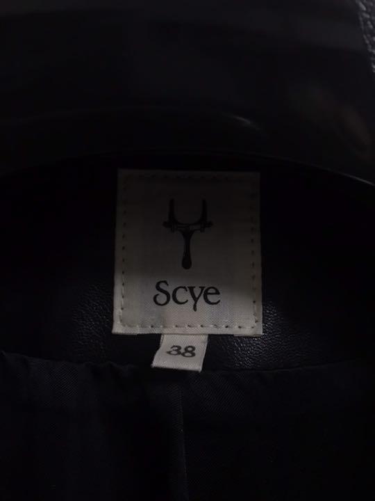 Scye ノーカラー 38 V6RFt-m80221463329 ライダース レザー 超特価在庫