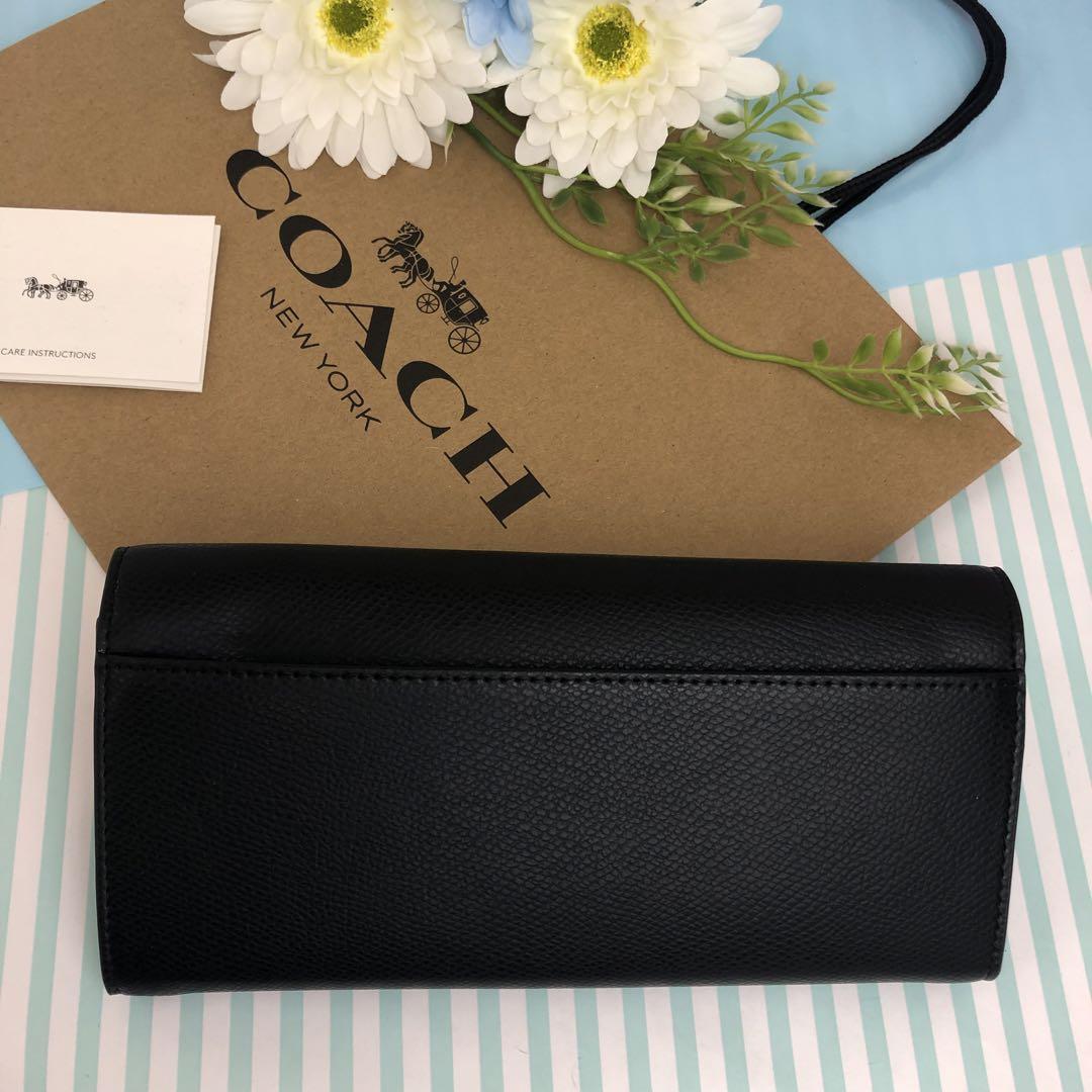 COACH コーチ ︎✿ラグジュアリー ブラック シグネチャー ポーチ付き