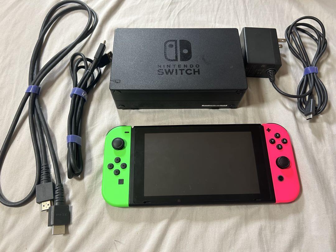 【在庫あり/即出荷可】 Nintendo Switch 本体 ネオンピンク/ネオングリーン ジャンク品 Nintendo Switch