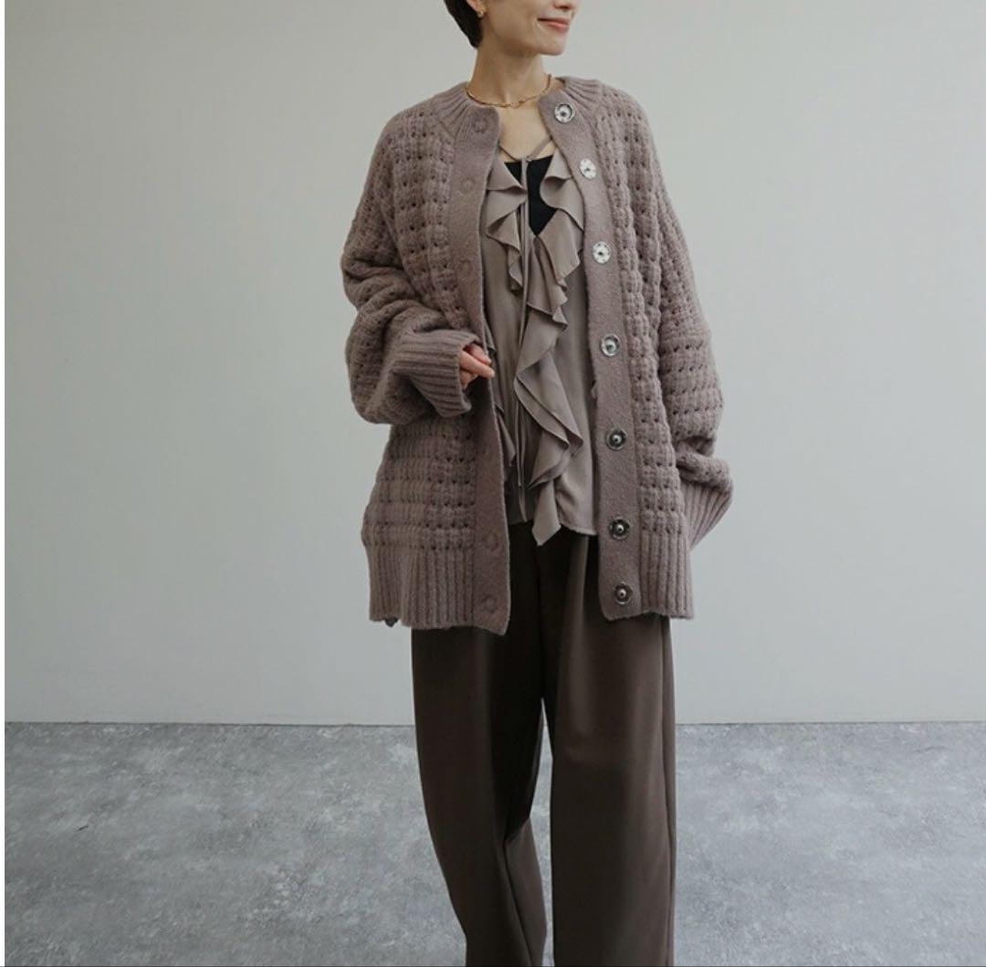 FASHFREN 地柄ニットコート