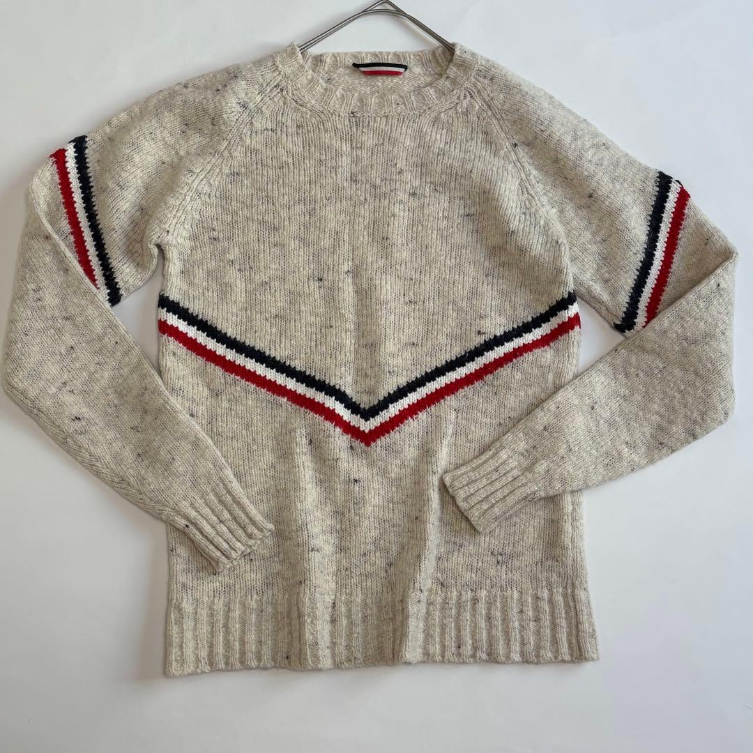 【美品・正規品】MONCLER トリコロールライン アルパカ混ニットセーター S