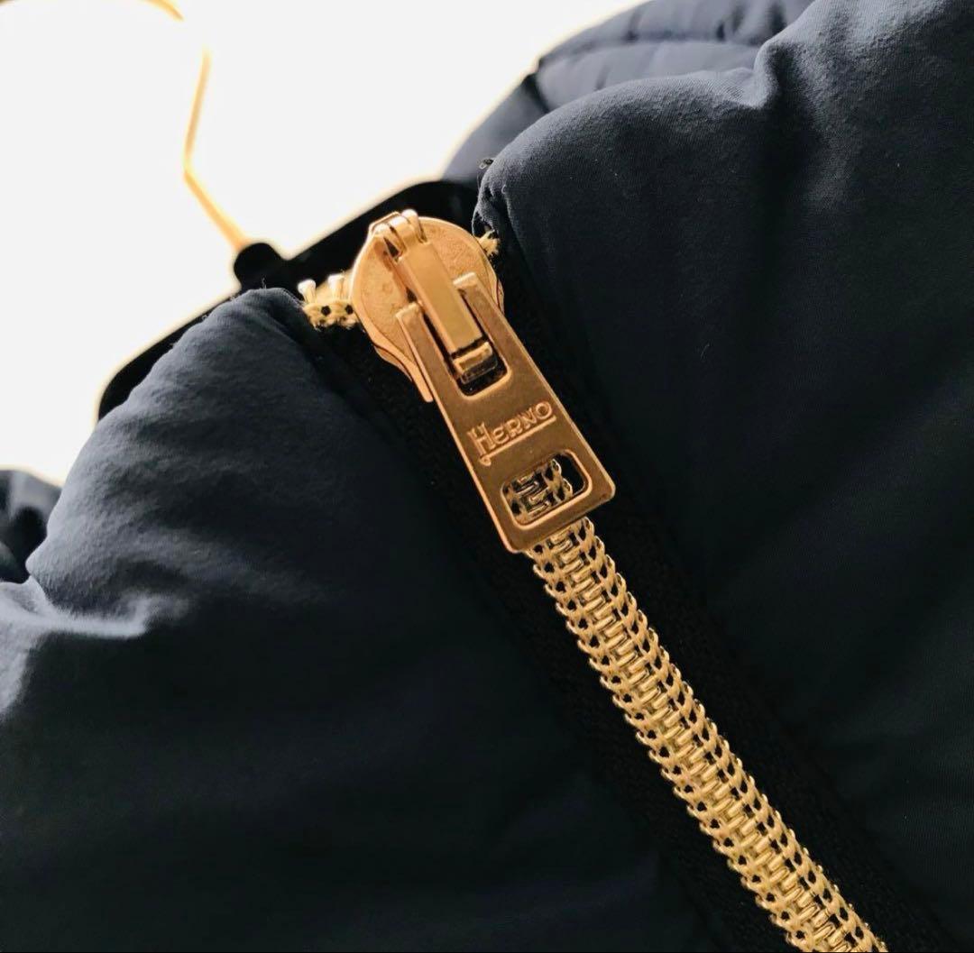 HERNO ヘルノ　レイヤード　モヘア　ウールコート　2way グリーン系　40