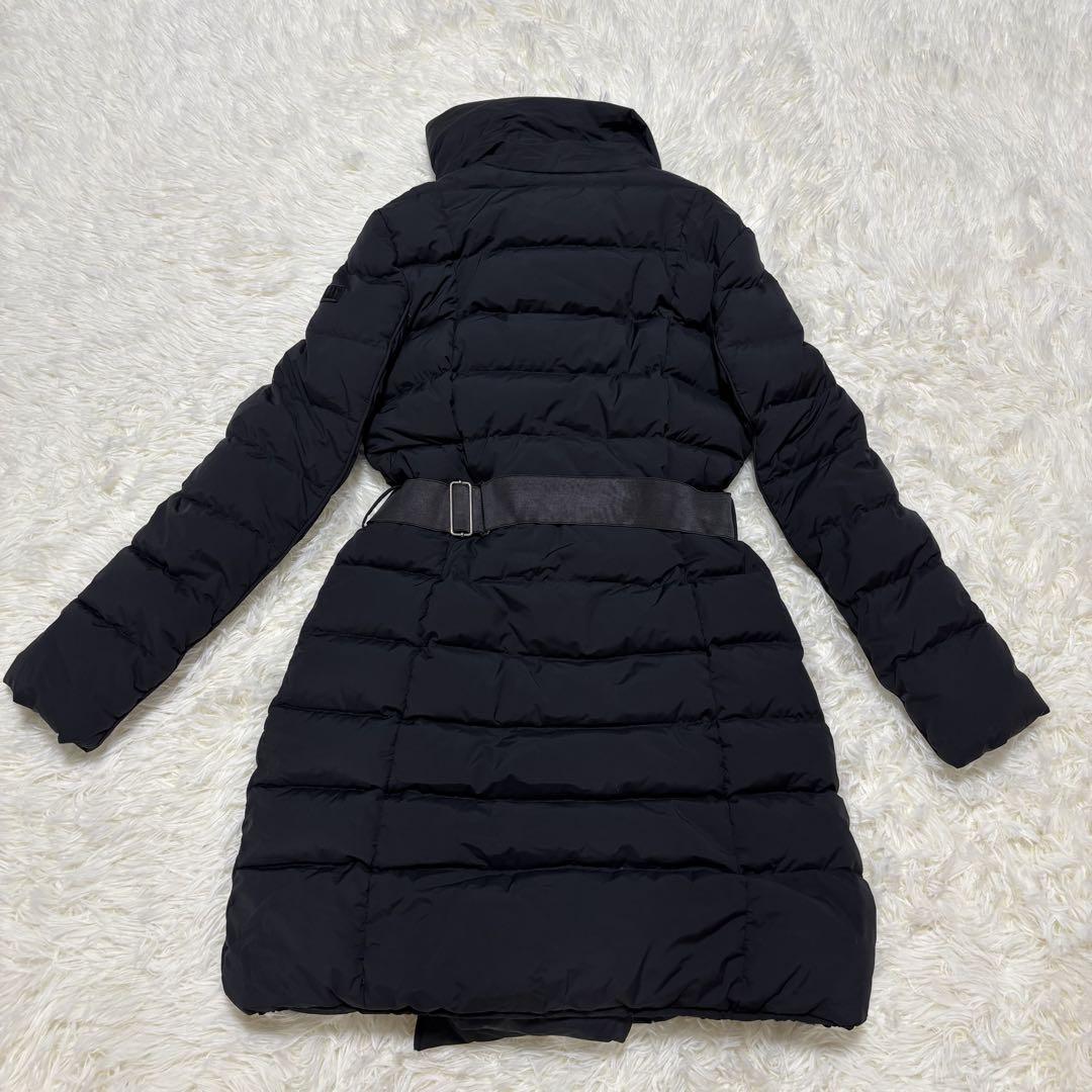 【美品・証明付】タトラス プレマ カシミヤ ダウンコート 女優襟 Aライン 黒 TATRAS タトラス ダウンコート レディース ネイビー フード付き