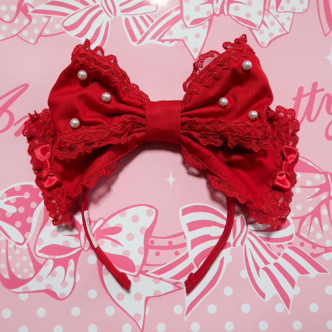 AngelicPretty BemyValentine カチューシャ 赤 Be My Valentine Headband (2019 2nd Release) by Angelic Pretty