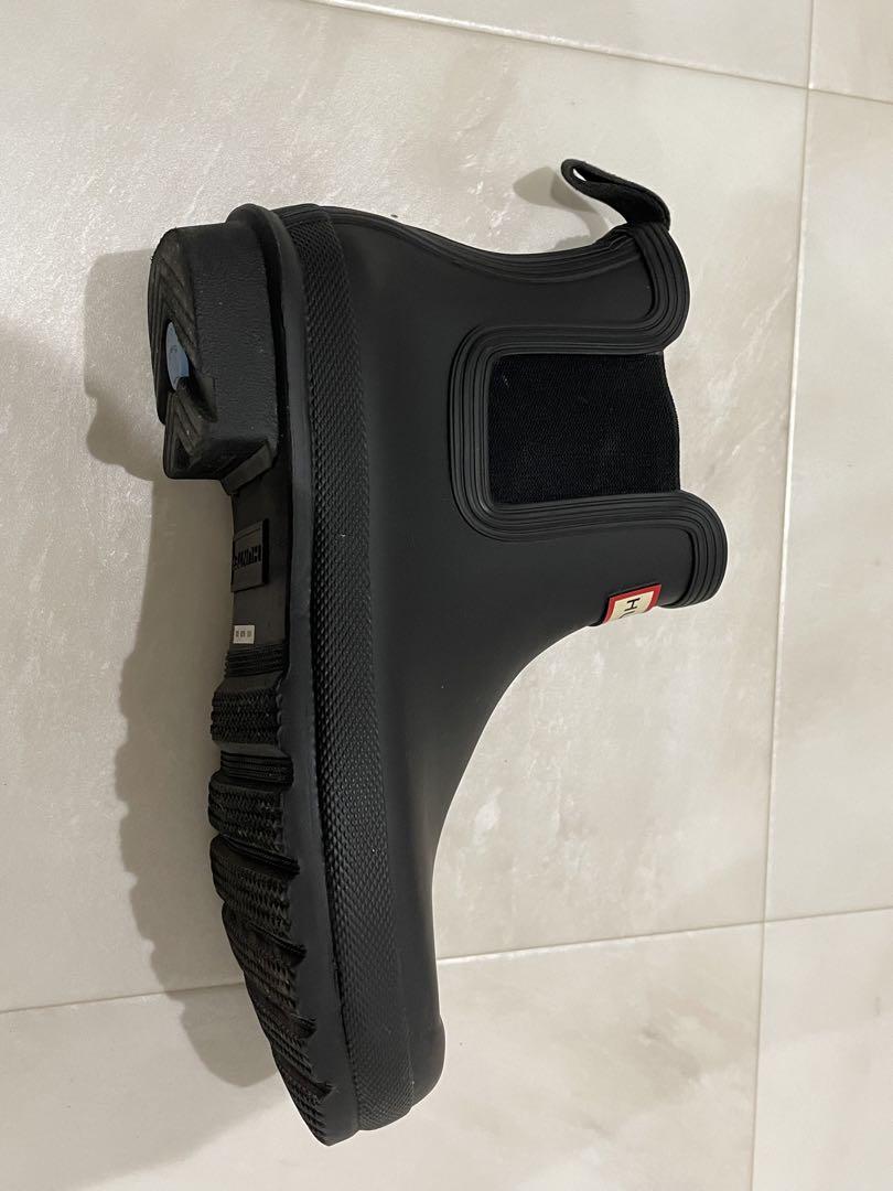 美品　HUNTER 長靴　ハンター コマンド チェルシー ブーツ 黒 25センチ