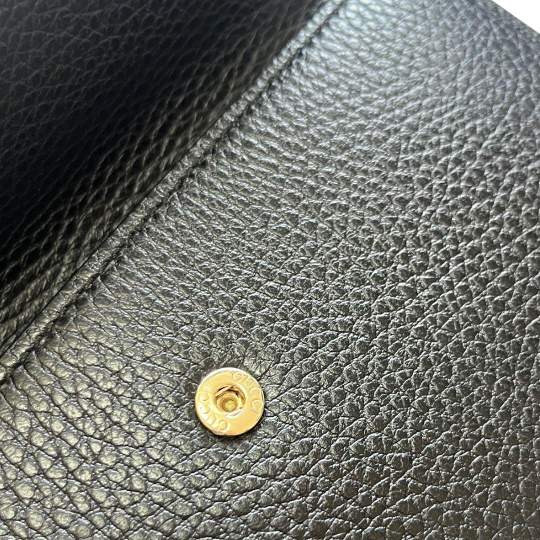 【未使用★箱付】GUCCI 長財布 インターロッキング ブラック レザー