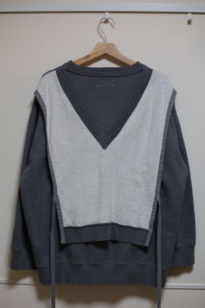 MM6 MAISON MARGIELA Vネック ロゴ スウェットシャツ