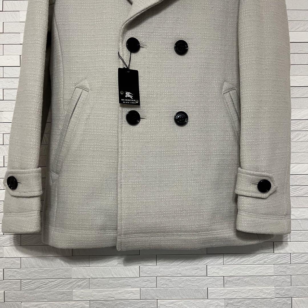 新品 BURBERRY BLACK LABEL バーバリー Pコート ラムウール