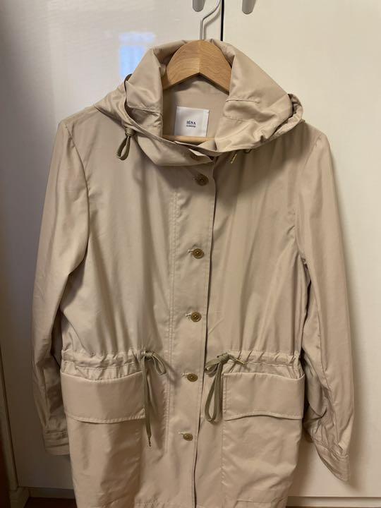 IENA LA BOUCLE♡PEタフタ フードブルゾン◆ベージュ36 IENA LA BOUCLE PE タフタ フードブルゾン◇ベージュ36