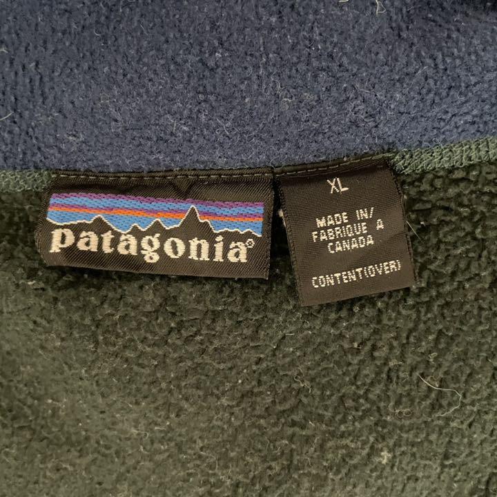 ポリエステ パタゴニア ロゴ グリーン XL ExwJB-m80236270565 ベスト フリース 刺繍 ⊨がございま