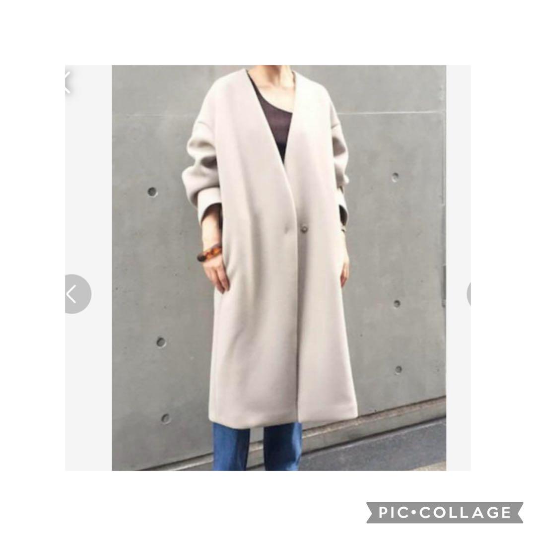 美品Plage プラージュ スポンジリバーコート ベージュ