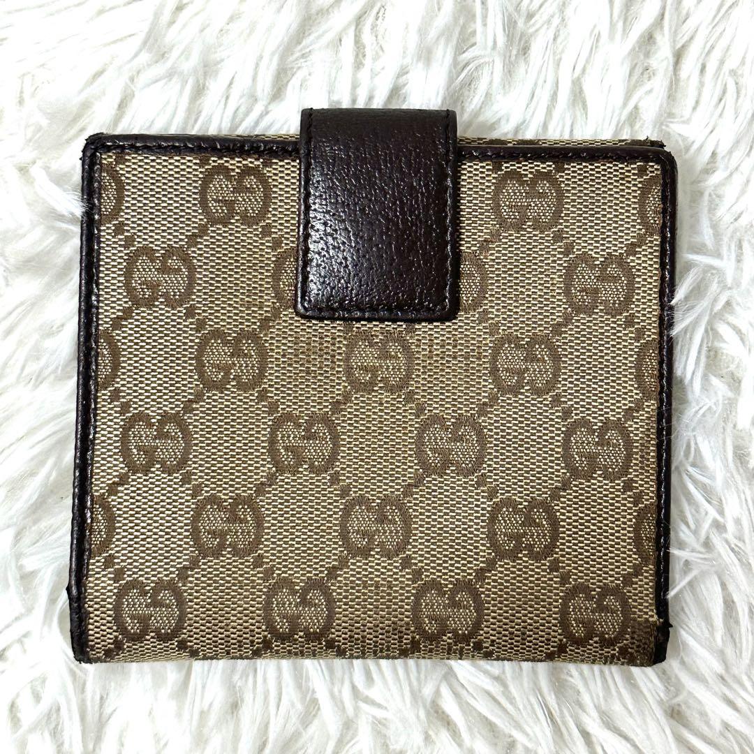 ⭐️即決価格⭐️ GUCCI 二つ折り財布 GGキャンバス Wホック