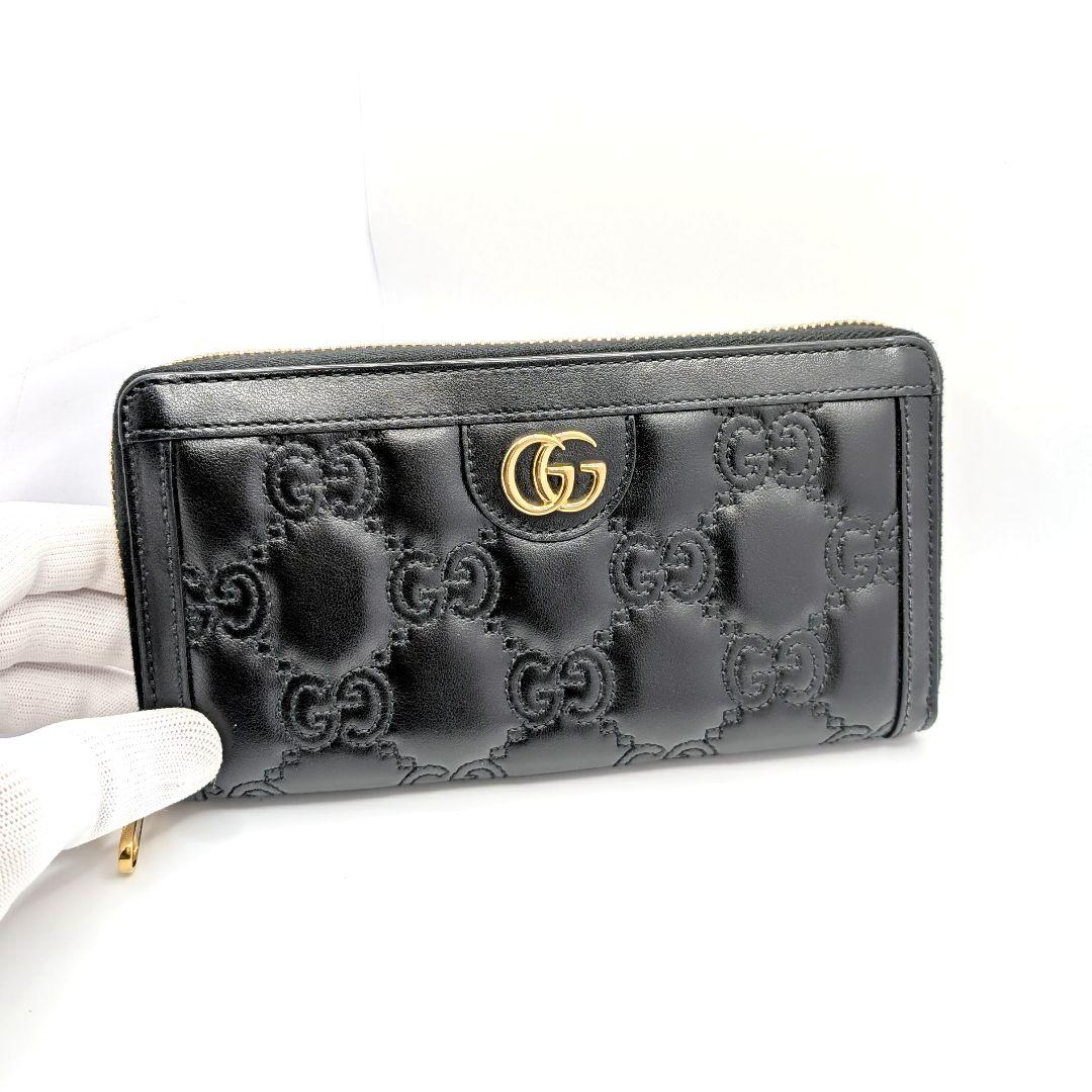 ✨️超美品！✨️ グッチ GGマトラッセ ロングウォレット 723794ブラック