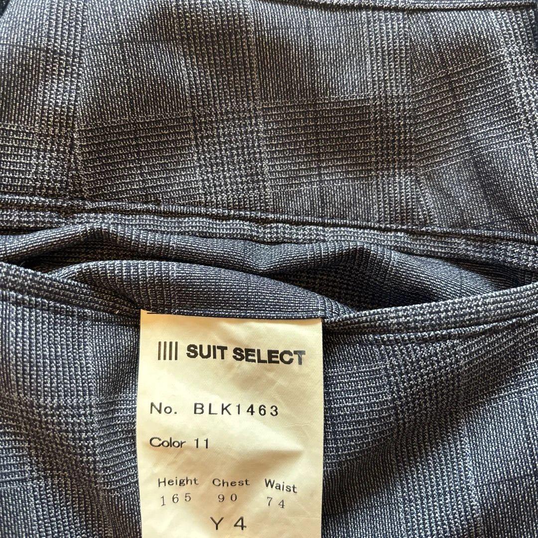 美品】春夏SUITSELECT グアベロ生地 スーツ チェック柄 ブルー