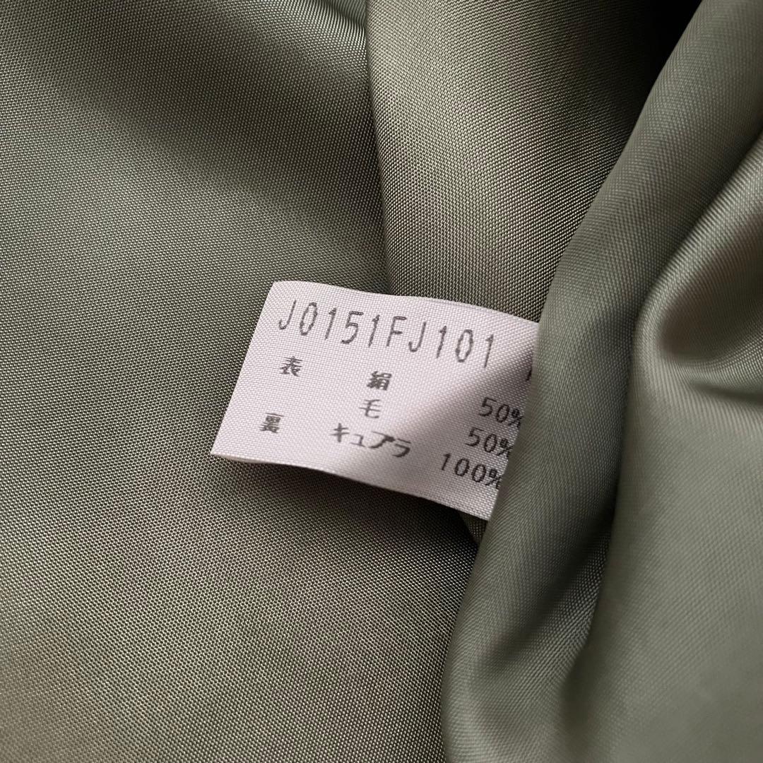 ヨーガンレール シルクウール ジャケット コート カーキ色 羽織り フリンジM JURGEN LEHL GULLKHAN_COM