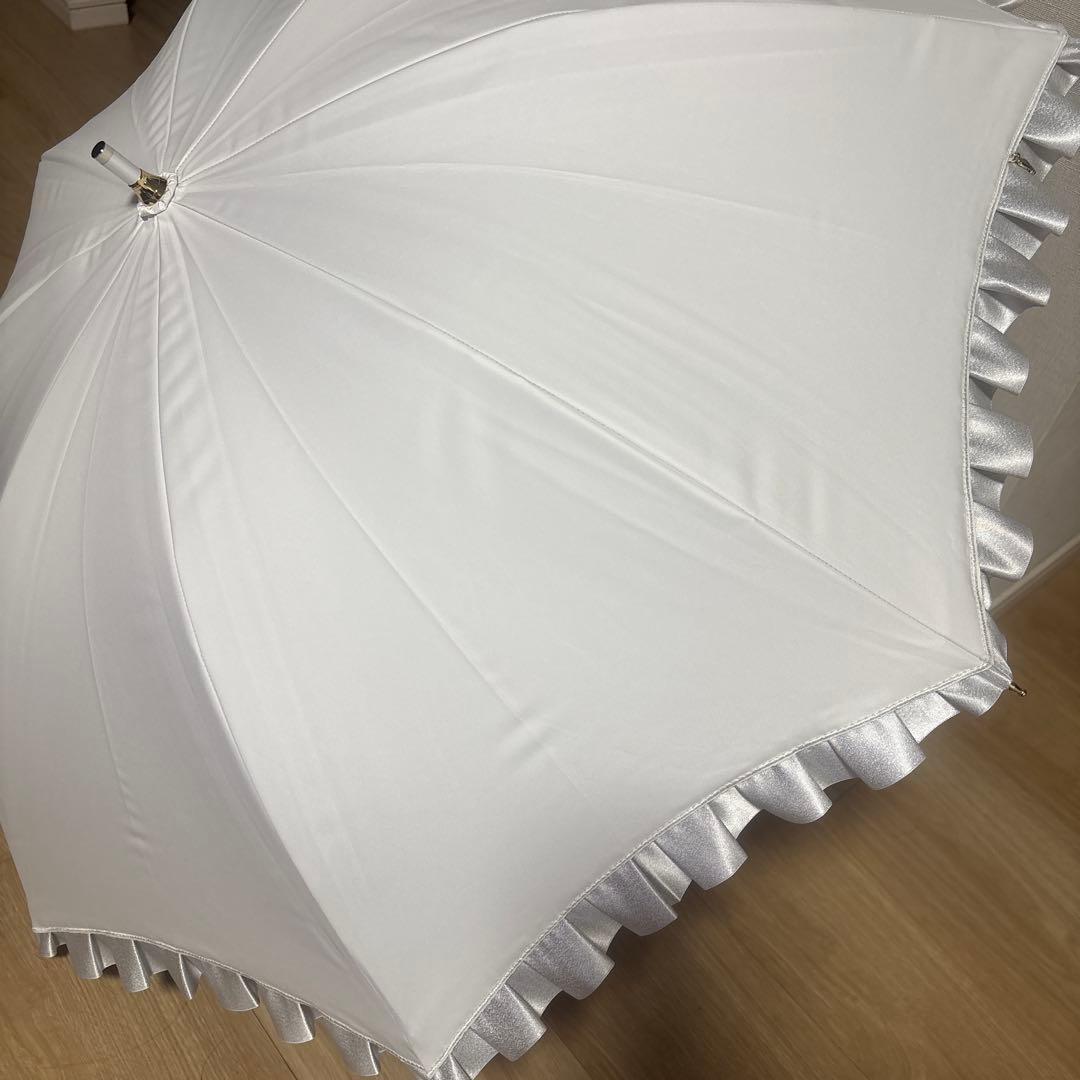 新品未使用 LANVIN en Bleu シャイニーフリル 晴雨兼用傘 新品未使用 LANVIN en Bleu シャイニーフリル 晴雨兼用傘