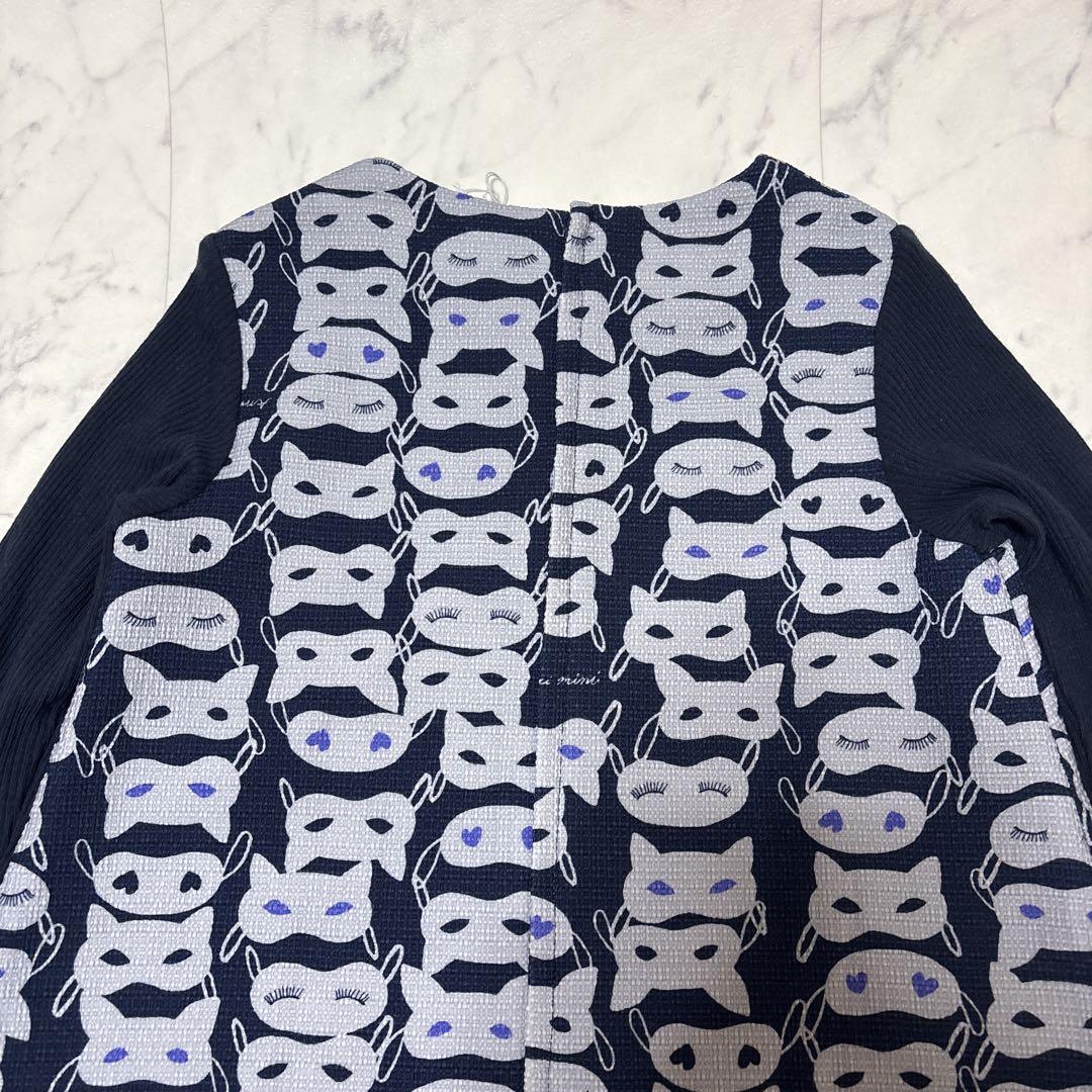 未使用！ANNA SUI MINI アナスイミニ 猫 ワンピース 長袖 140