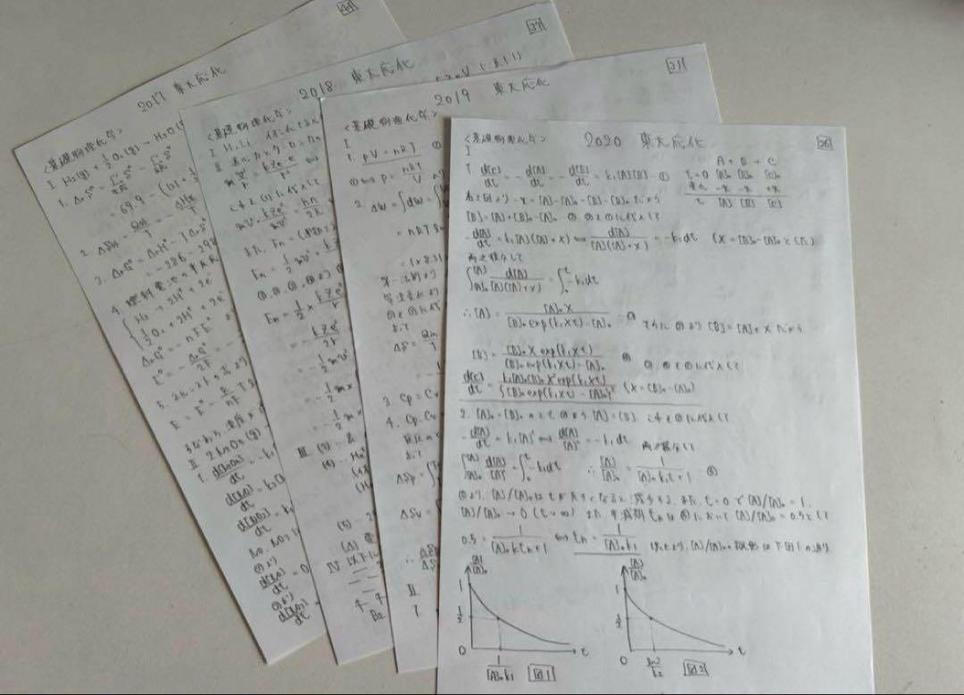 東大工学院 応化専攻 院試解答例