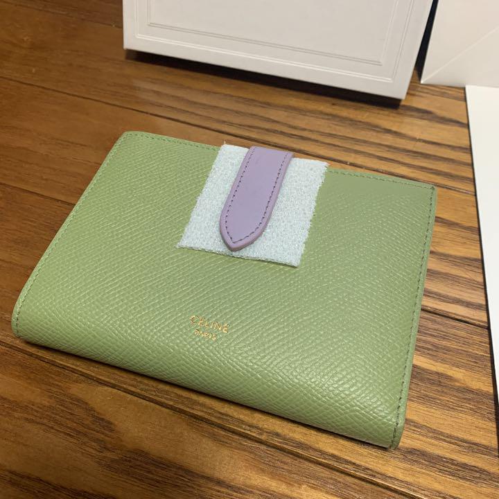 カーフスキ CELINE 二つ折り財布 Vusr0-m80253683651 ミディアムストラップウォレット ジップ