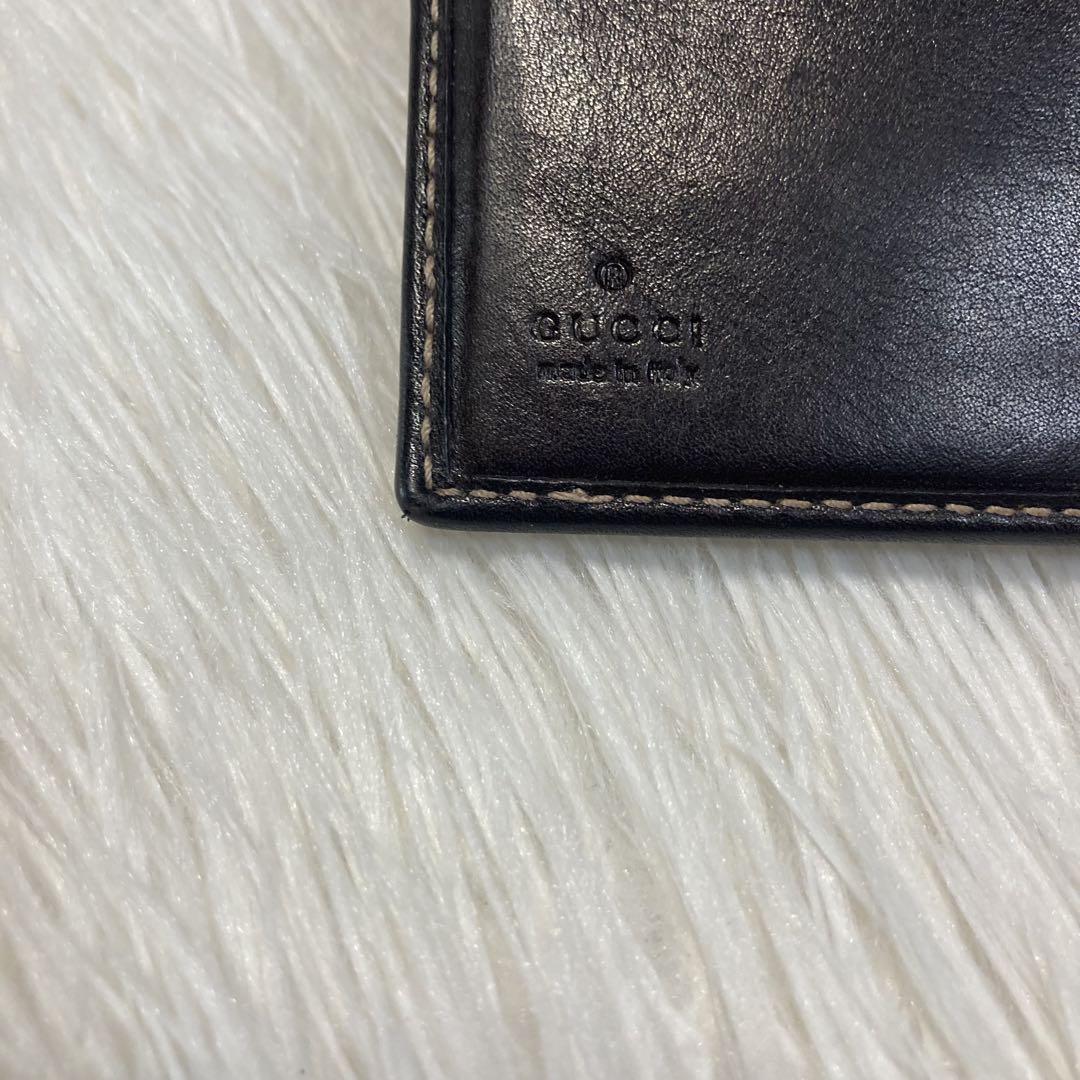 月末特別セール　美品　GUCCI グッチ　二つ折り　財布　茶色　GG キャンバス