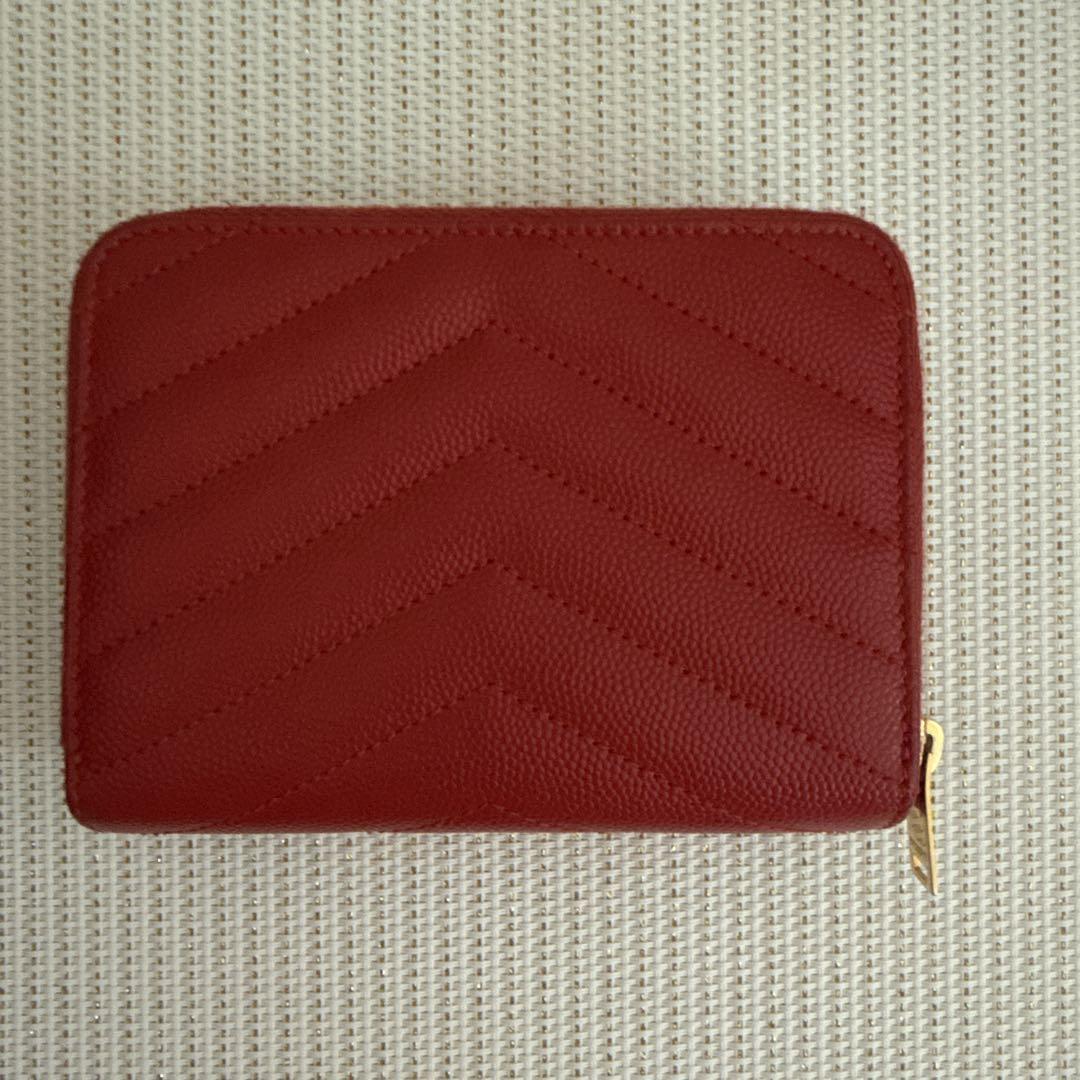 YSL SAINT LAURENT 二つ折り財布 レッド
