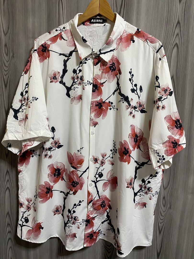 j30 Atlanl 和柄桜柄アロハシャツ