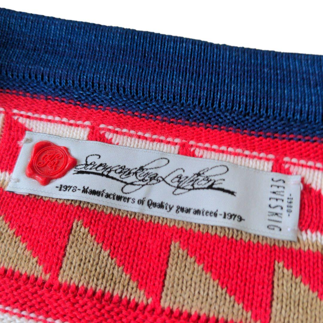 極美品 SEVESKIG セブシグ ネイティブ柄 カーディガン 2022人気特価