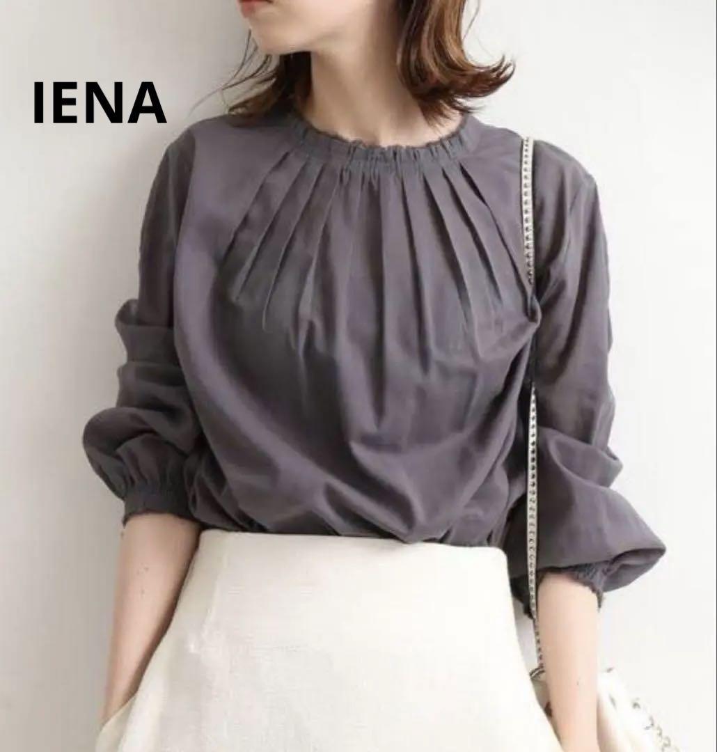 美品・人気♪IENA◆イエナ◆コットンシフォンドビーシャーリングブラウス　長袖 美品✴︎IENA✴︎ コットンシフォンドビーシャーリングブラウス