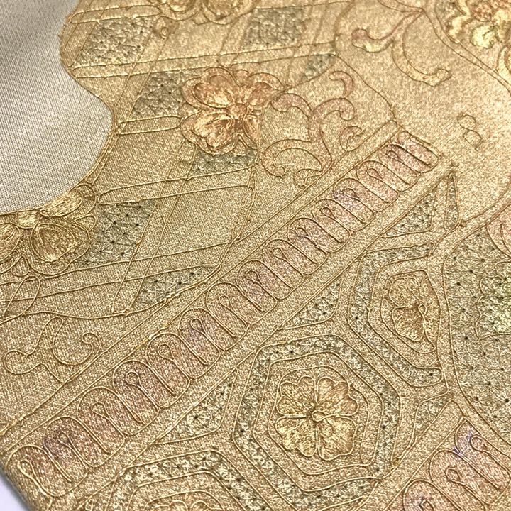 格安大特価 O-1649 鳥と花々の美しい刺繍柄 金糸 6czKC-m80259937470 袋帯 好評豊富な