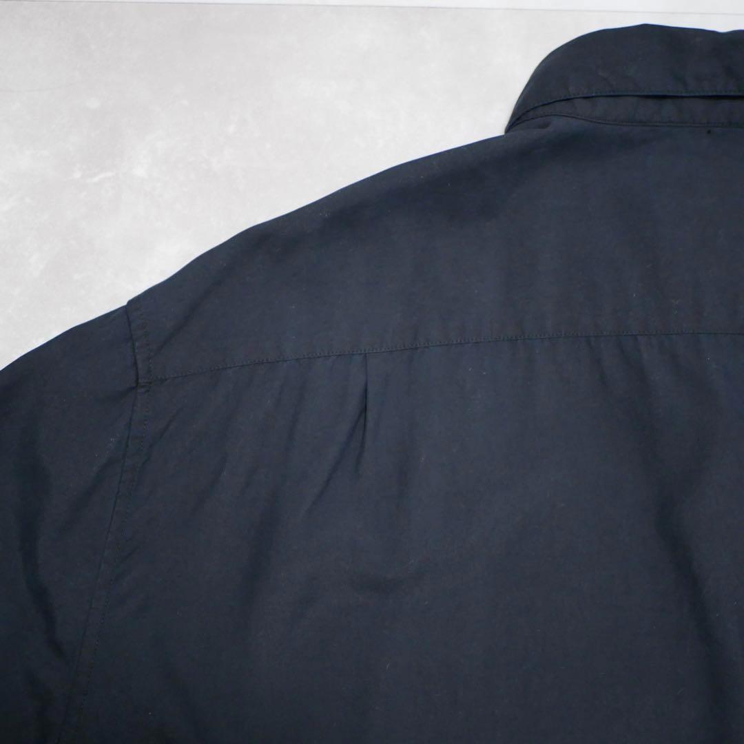 LIZ CLAIBORNE 90s シルク100% 半袖シャツ ブラック L