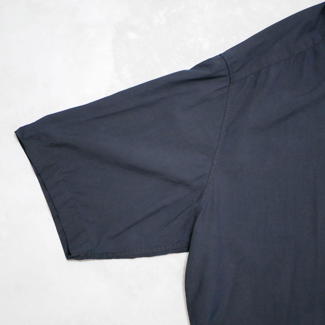 LIZ CLAIBORNE 90s シルク100% 半袖シャツ ブラック L