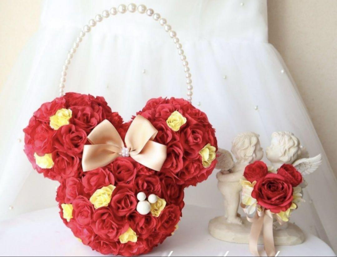 ミッキーブーケ&ブートニアセット　ディズニー　ウェディング　結婚式