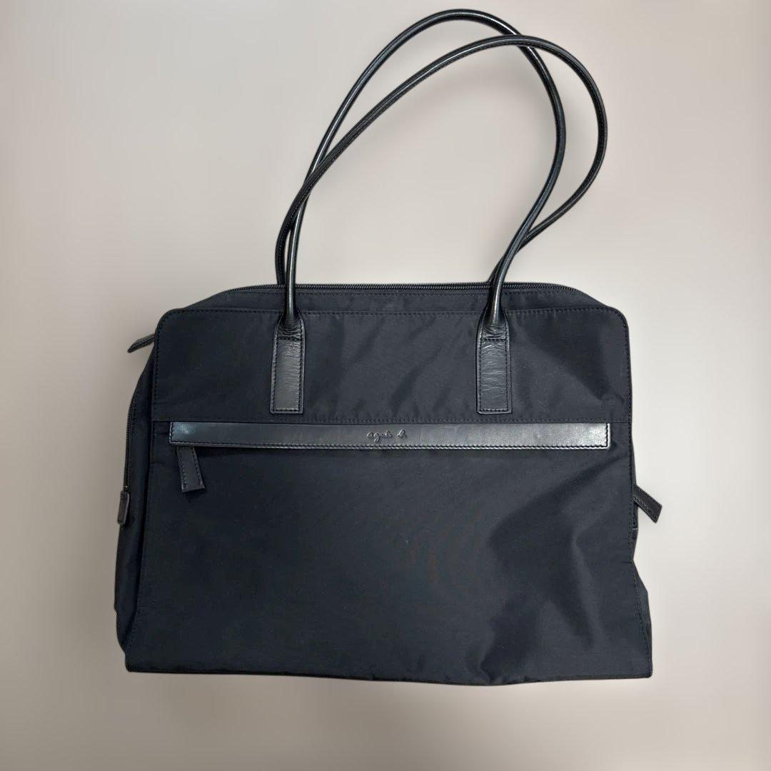 極美品⭐︎agnes b. ビジネスバッグ サフィアノレザー 通勤
