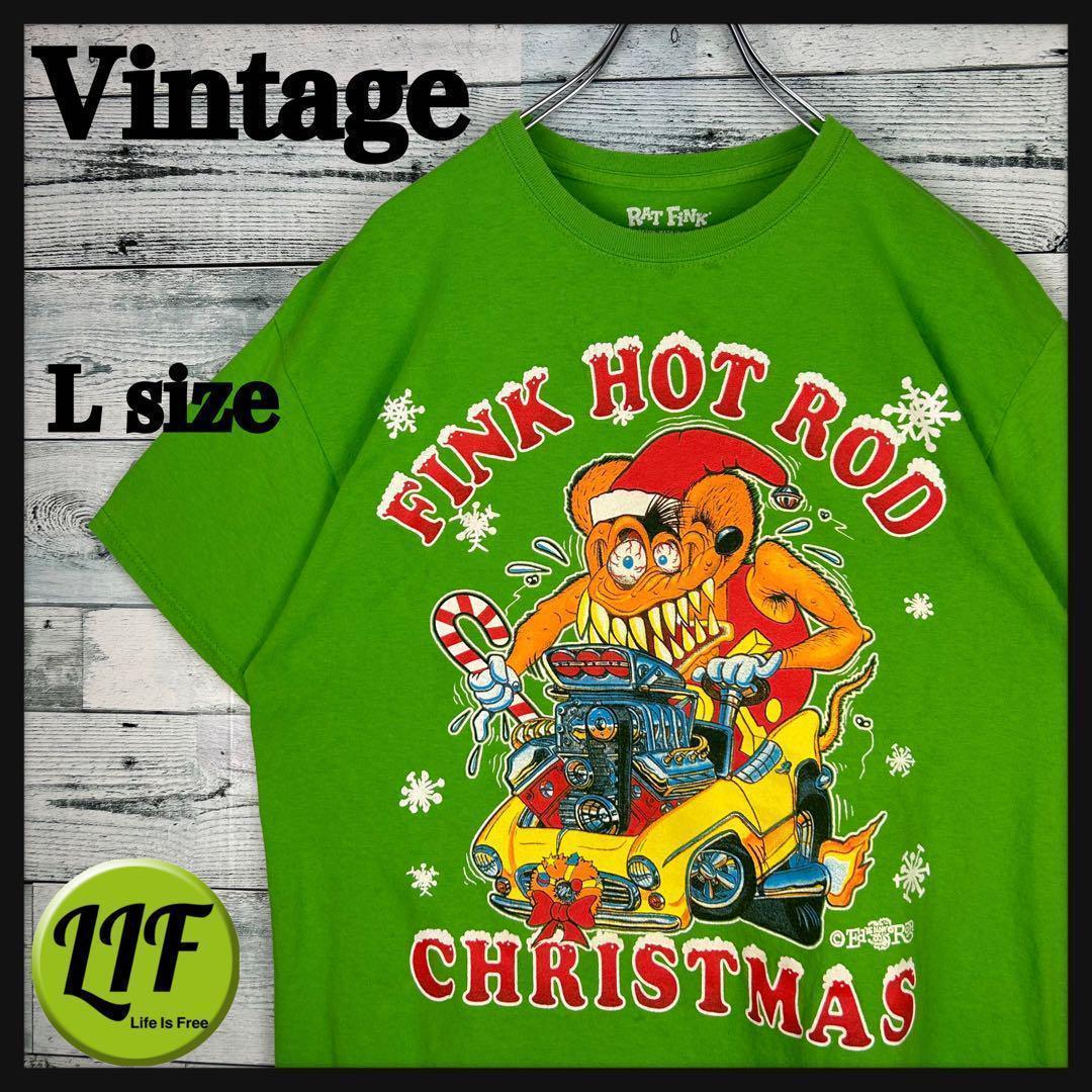 ヴィンテージ キャラクタープリントラットフィンクTシャツグリーン L 4072 5,614円