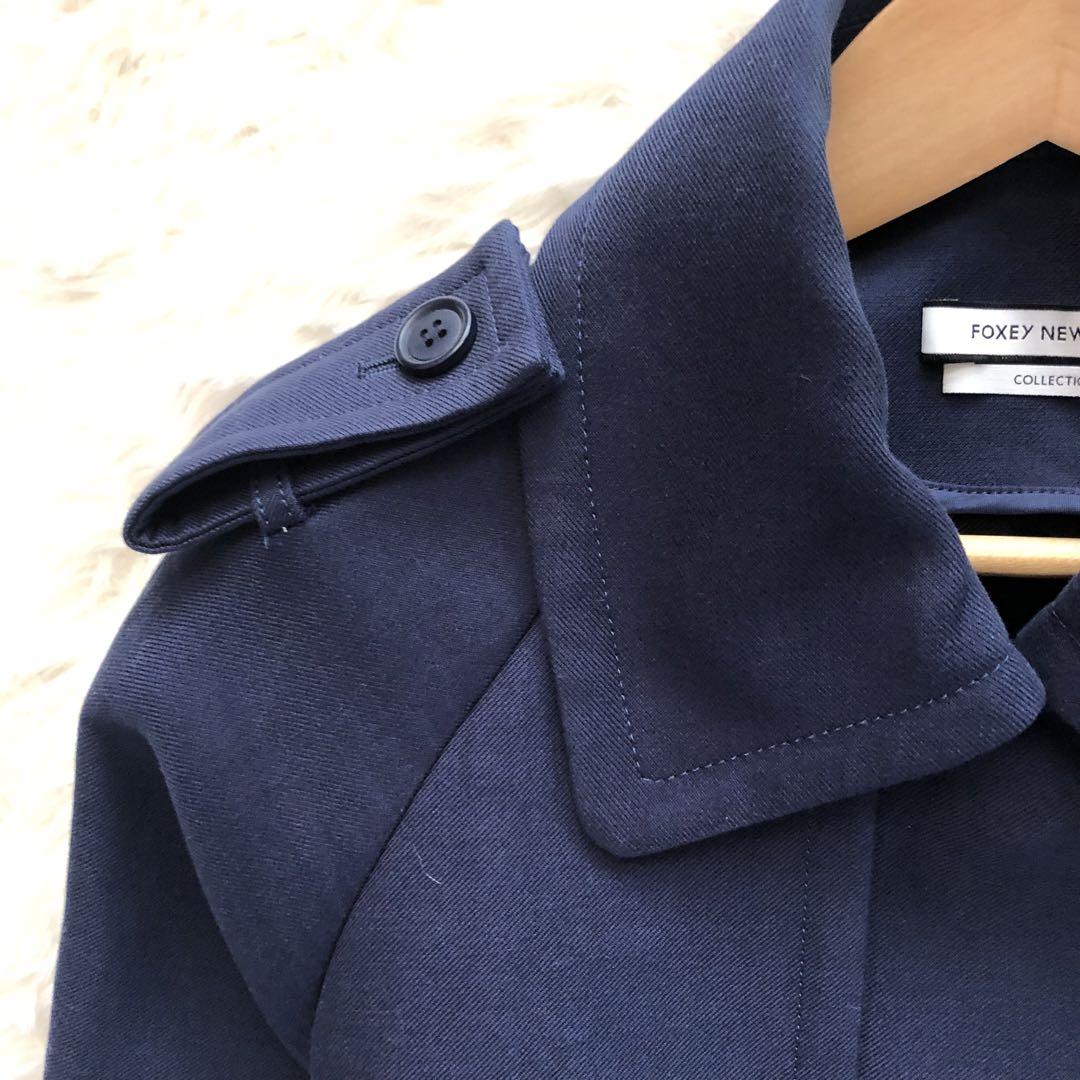 FOXEYNEWYORKネイビー トレンチコート
