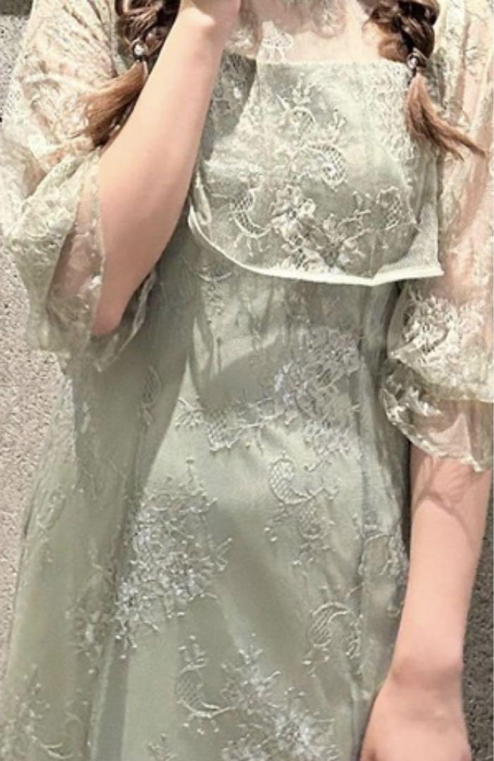 ドレス　ミントグリーン