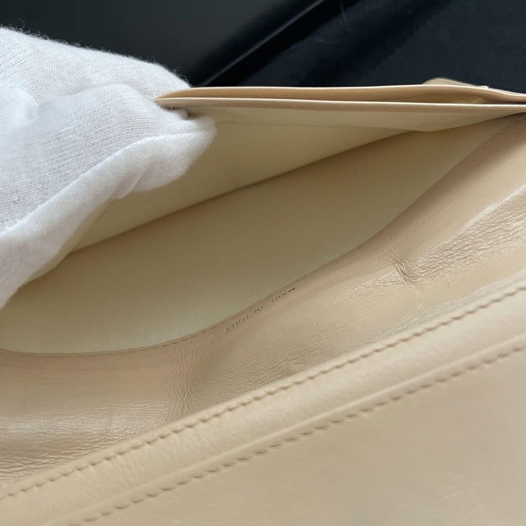 シャネル CHANEL 二つ折り 長財布 ココマーク ベージュ ビコローレ 白