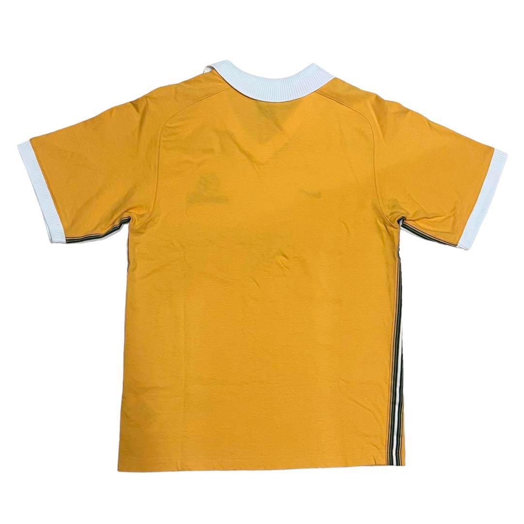80s 90s adidas サッカーゲームシャツ イエロー - メルカリ